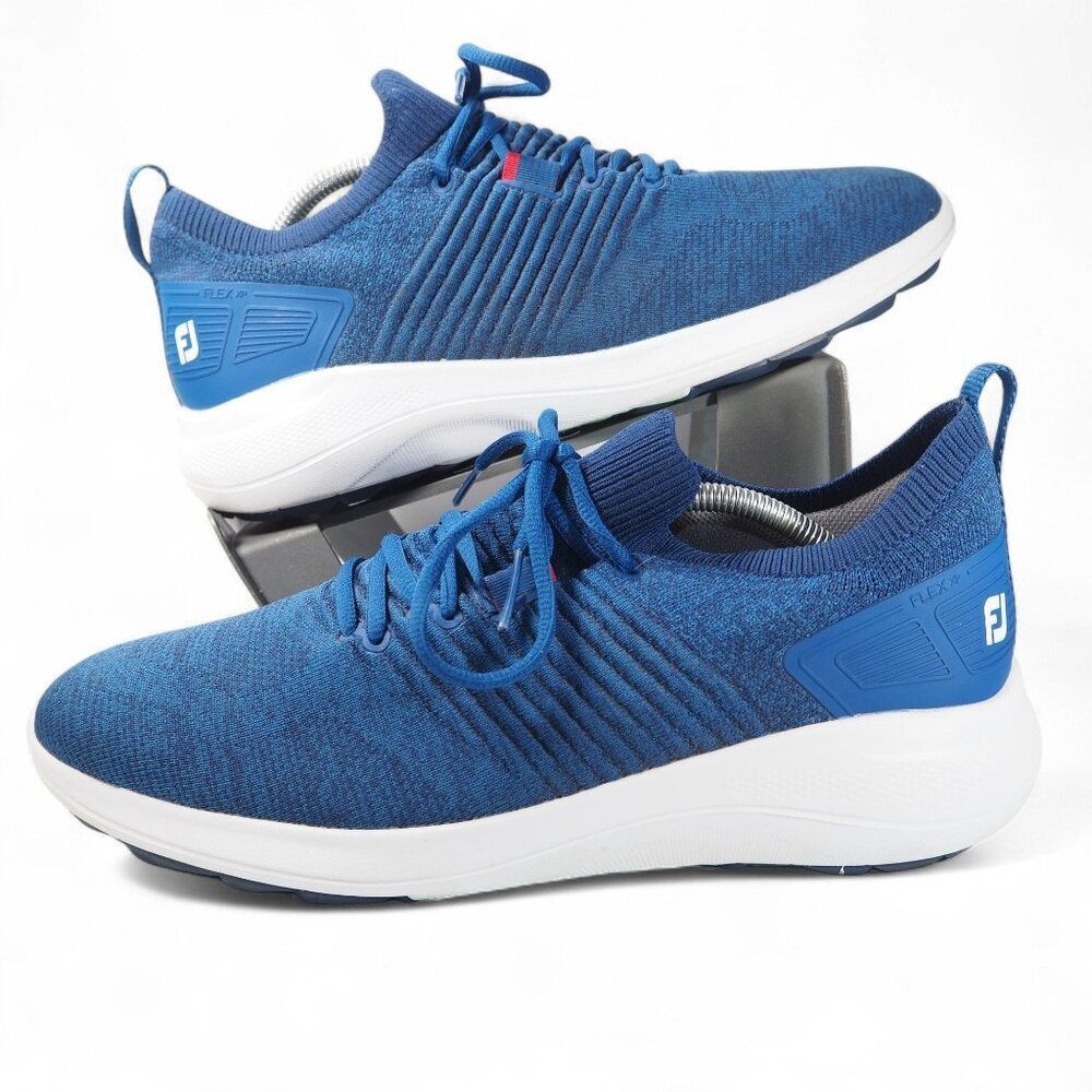 FootJoy FJ Flex XP Performance Spikeless Golf Shoes Men's 11M Blue / White 56268